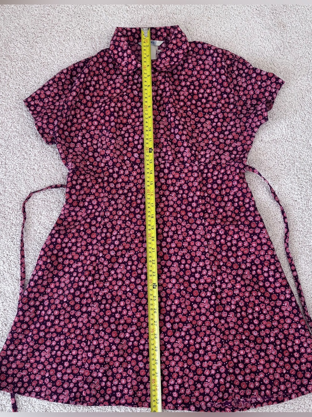 Vintage 90s Esprit Collared Floral Dress - Picture 5 of 6